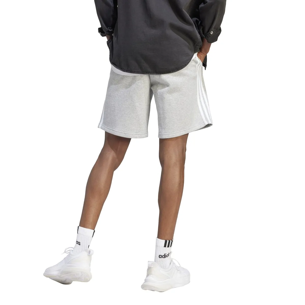 adidas Men's 3-Stripes Fleece Shorts (Tall)