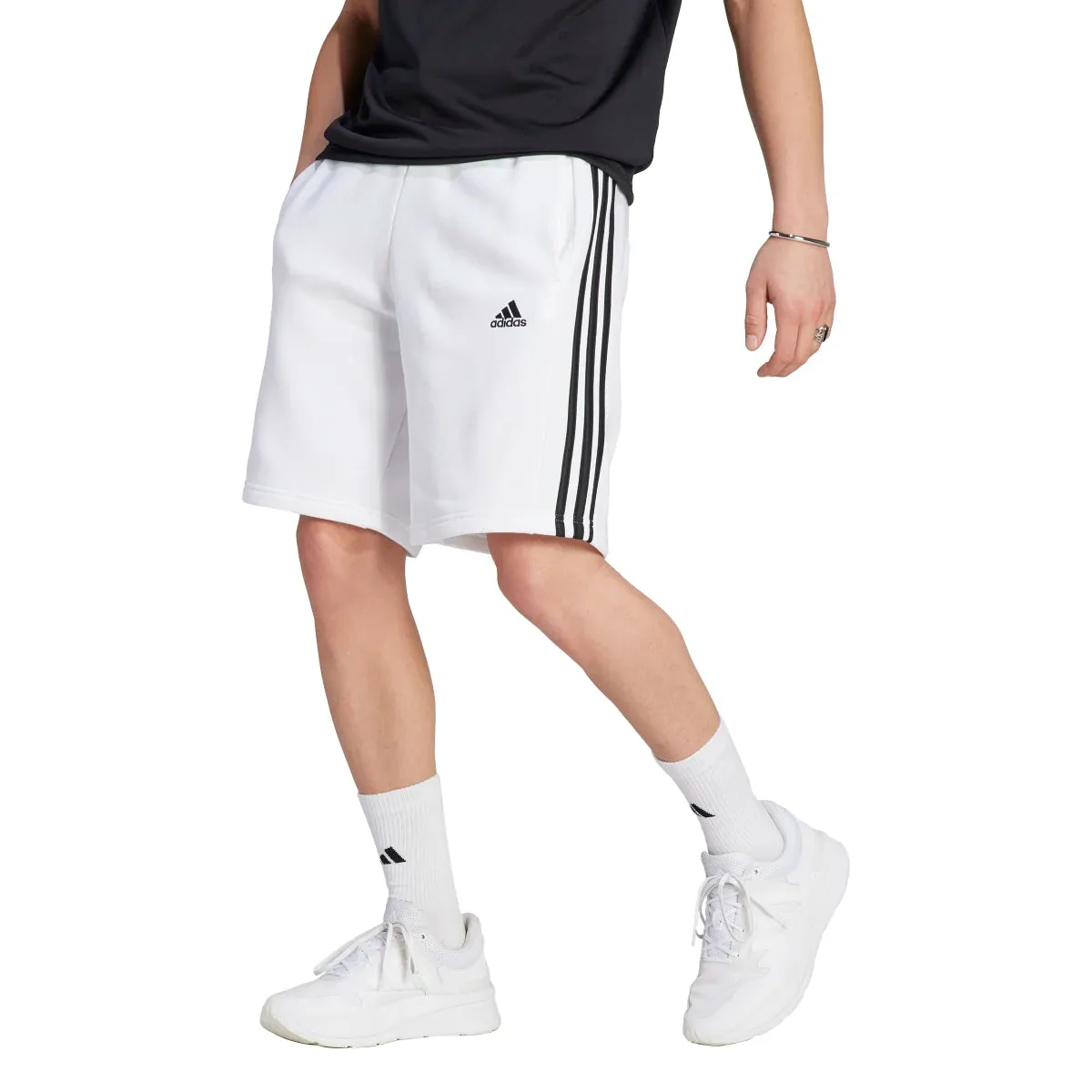 adidas Men's 3-Stripes Fleece Shorts (Tall)