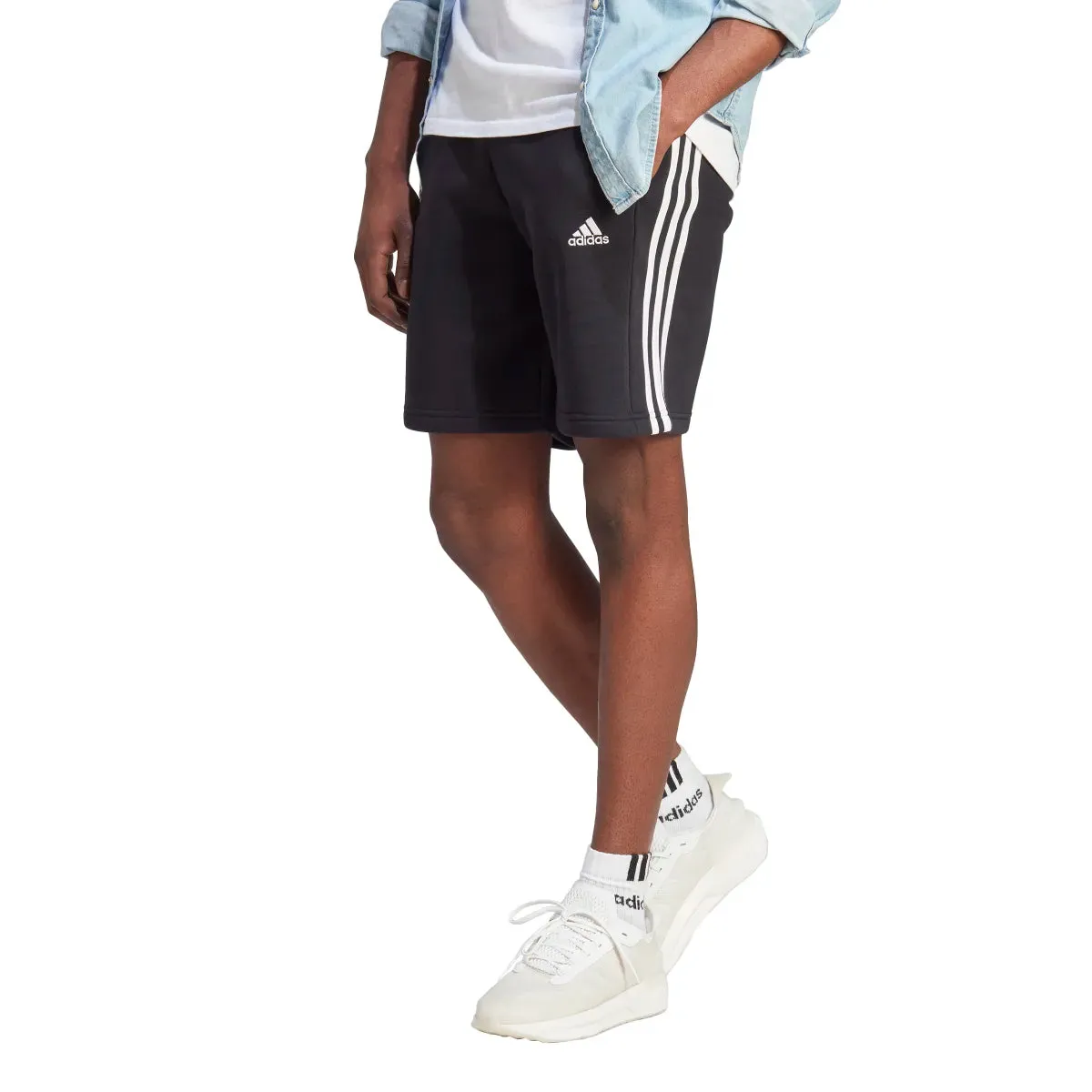 adidas Men's 3-Stripes Fleece Shorts (Tall)