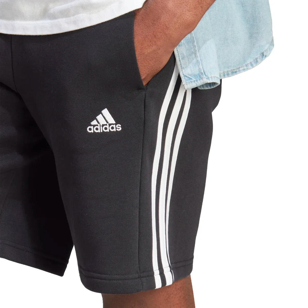 adidas Men's 3-Stripes Fleece Shorts (Tall)