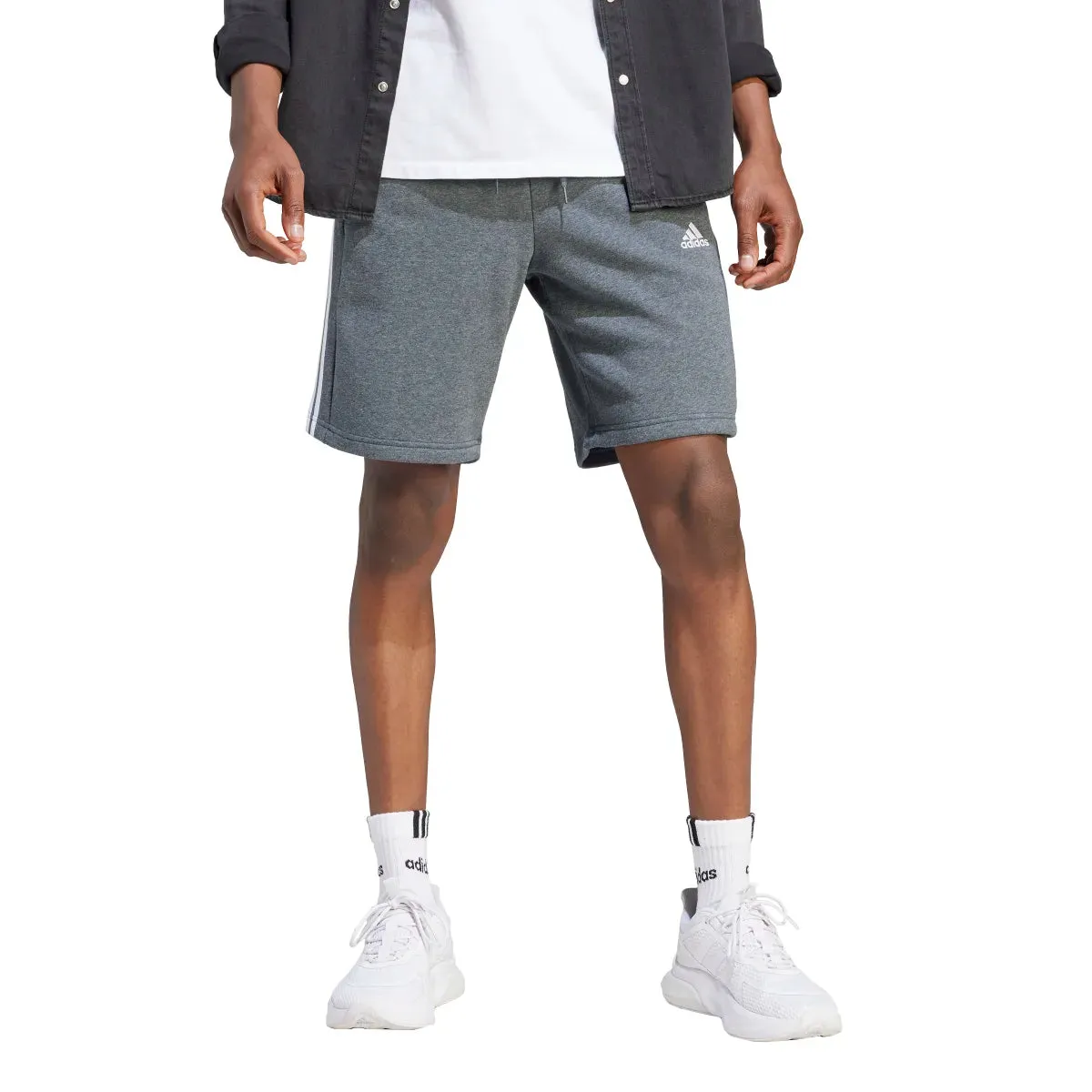 adidas Men's 3-Stripes Fleece Shorts (Tall)