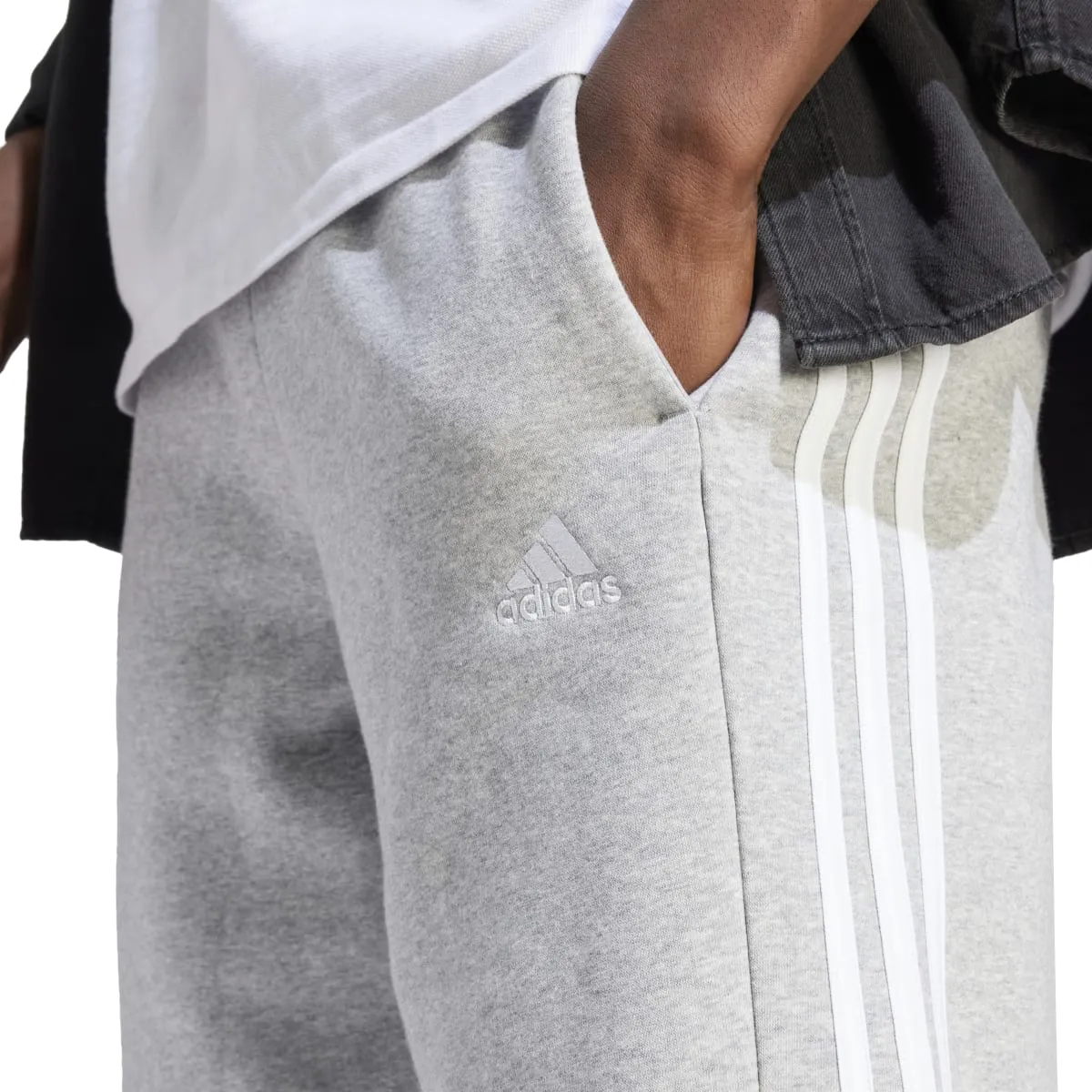 adidas Men's 3-Stripes Fleece Shorts (Tall)