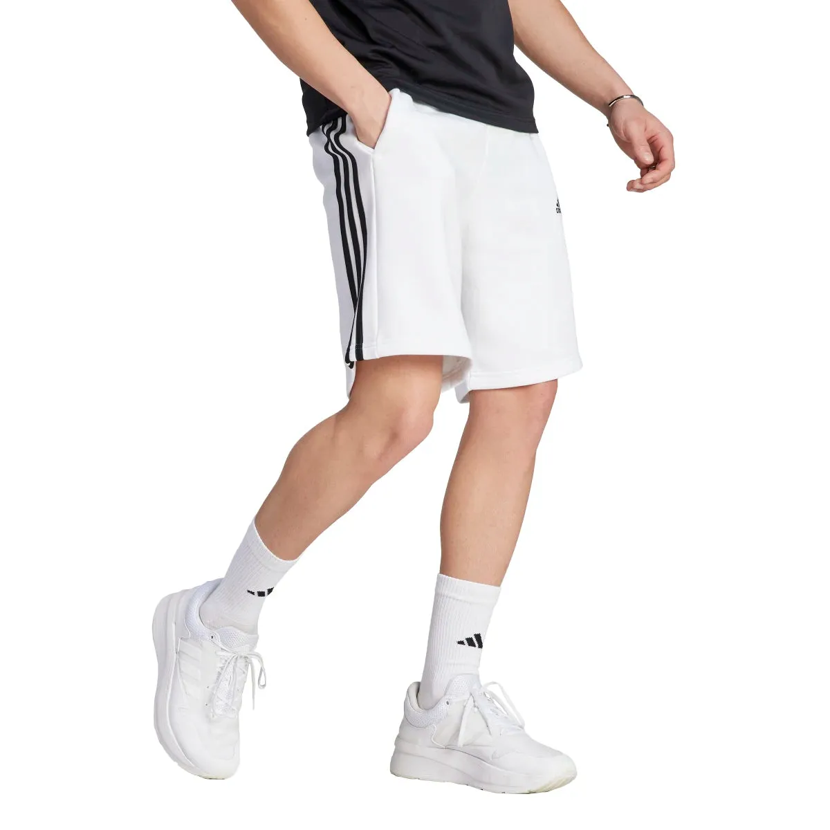 adidas Men's 3-Stripes Fleece Shorts (Tall)