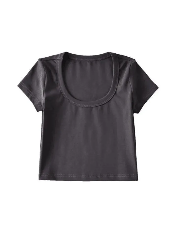 Basic Crew Crop Top