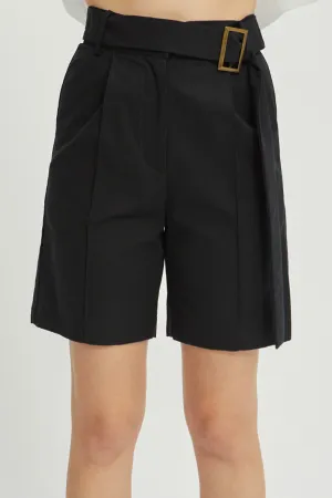 Black Trouser Shorts