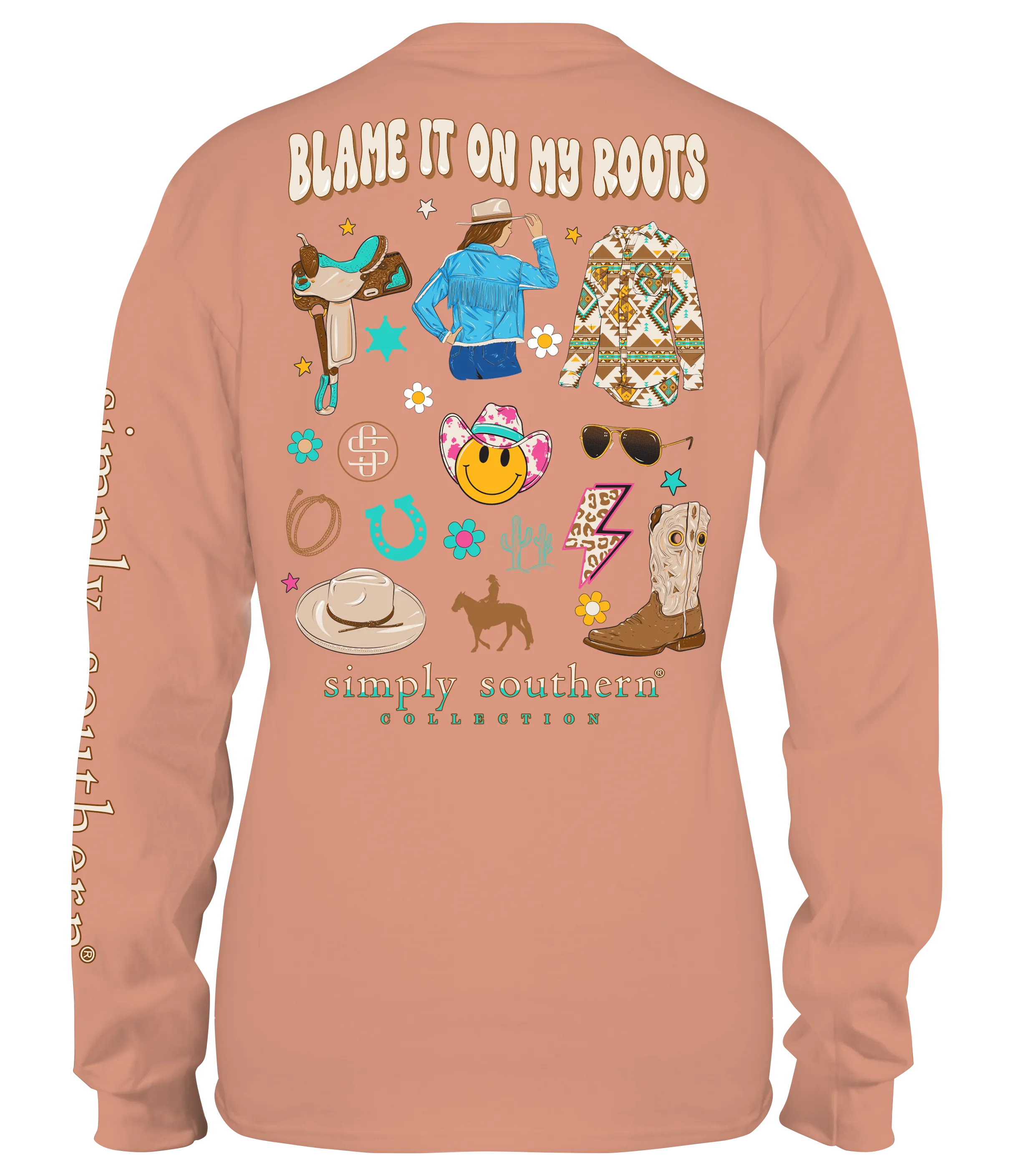 'Blame It On My Roots' Long Sleeve Tee by Simply Southern