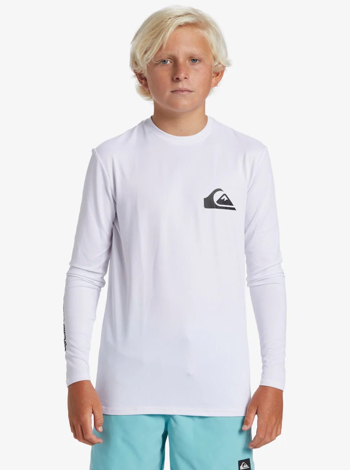 Boys 8-16 Everyday Long Sleeve Surf Tee - White