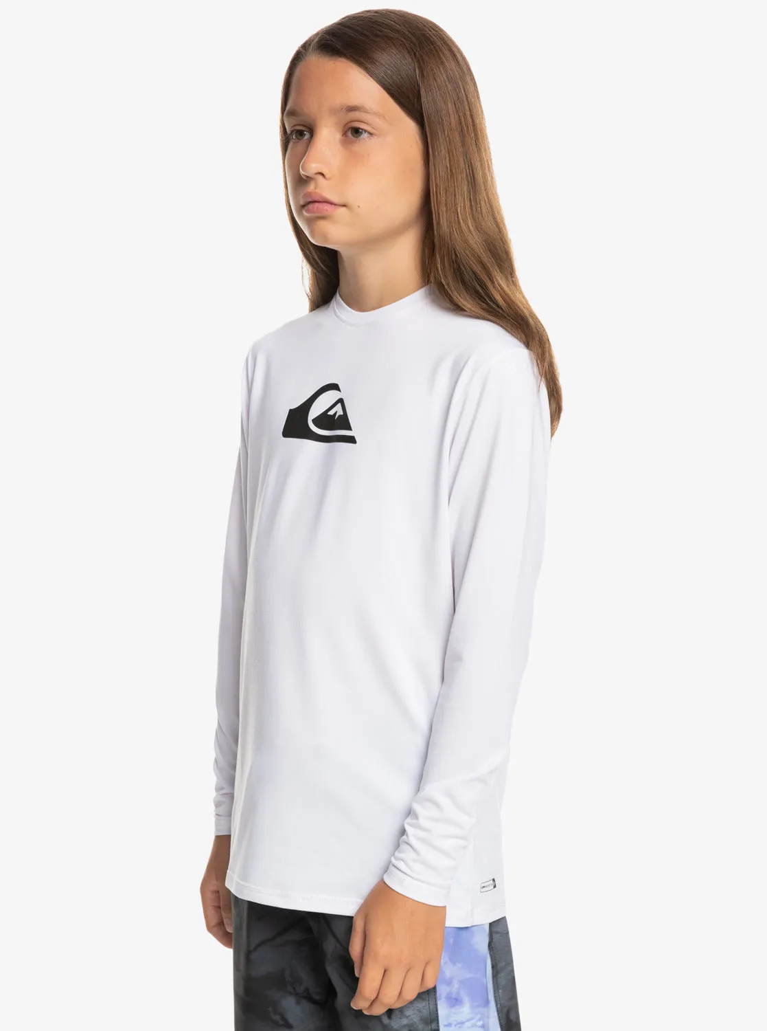 Boys 8-16 Solid Streak Long Sleeve - White