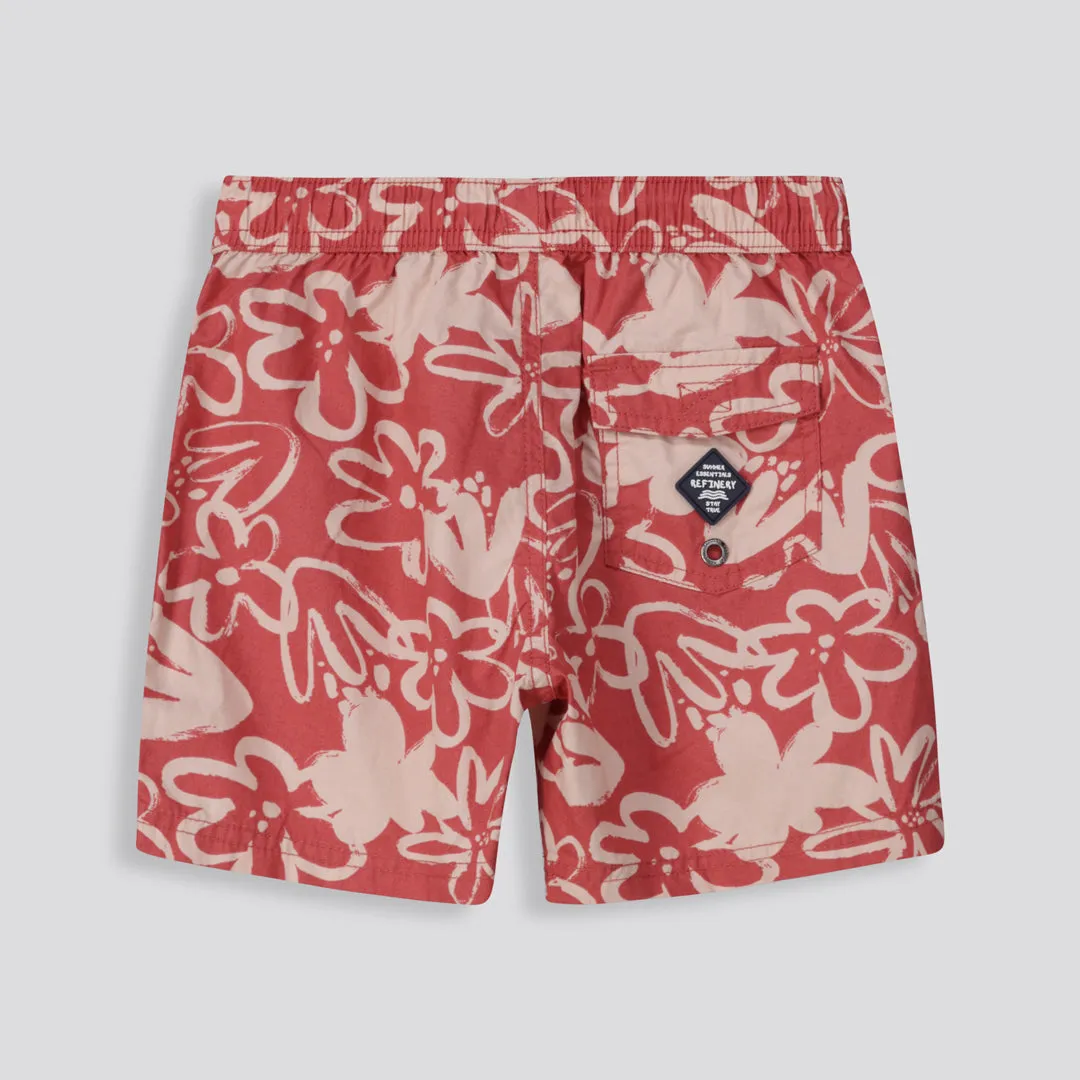 Boys Pool Shorts _ 155097 _ Red