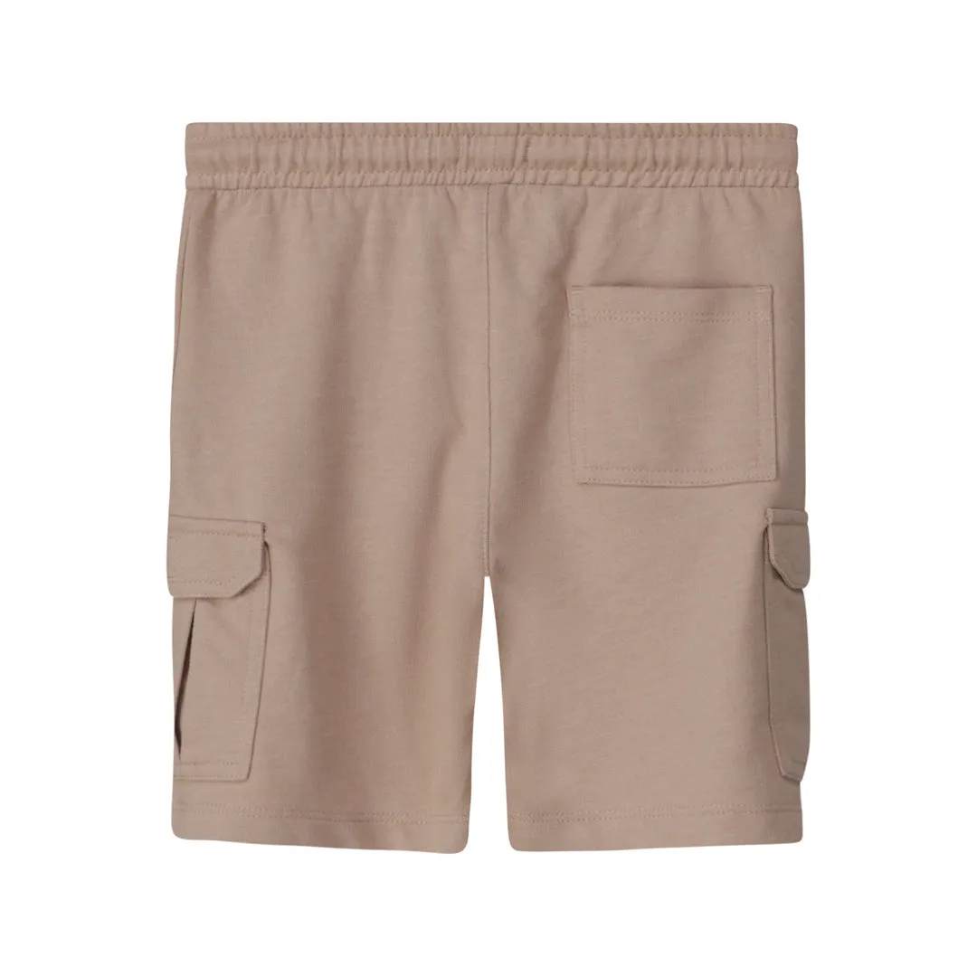 Boys Trackie Shorts _ 153369 _ Biscuit