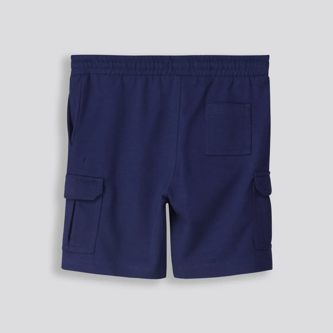 Boys Trackie Shorts _ 153369 _ Navy