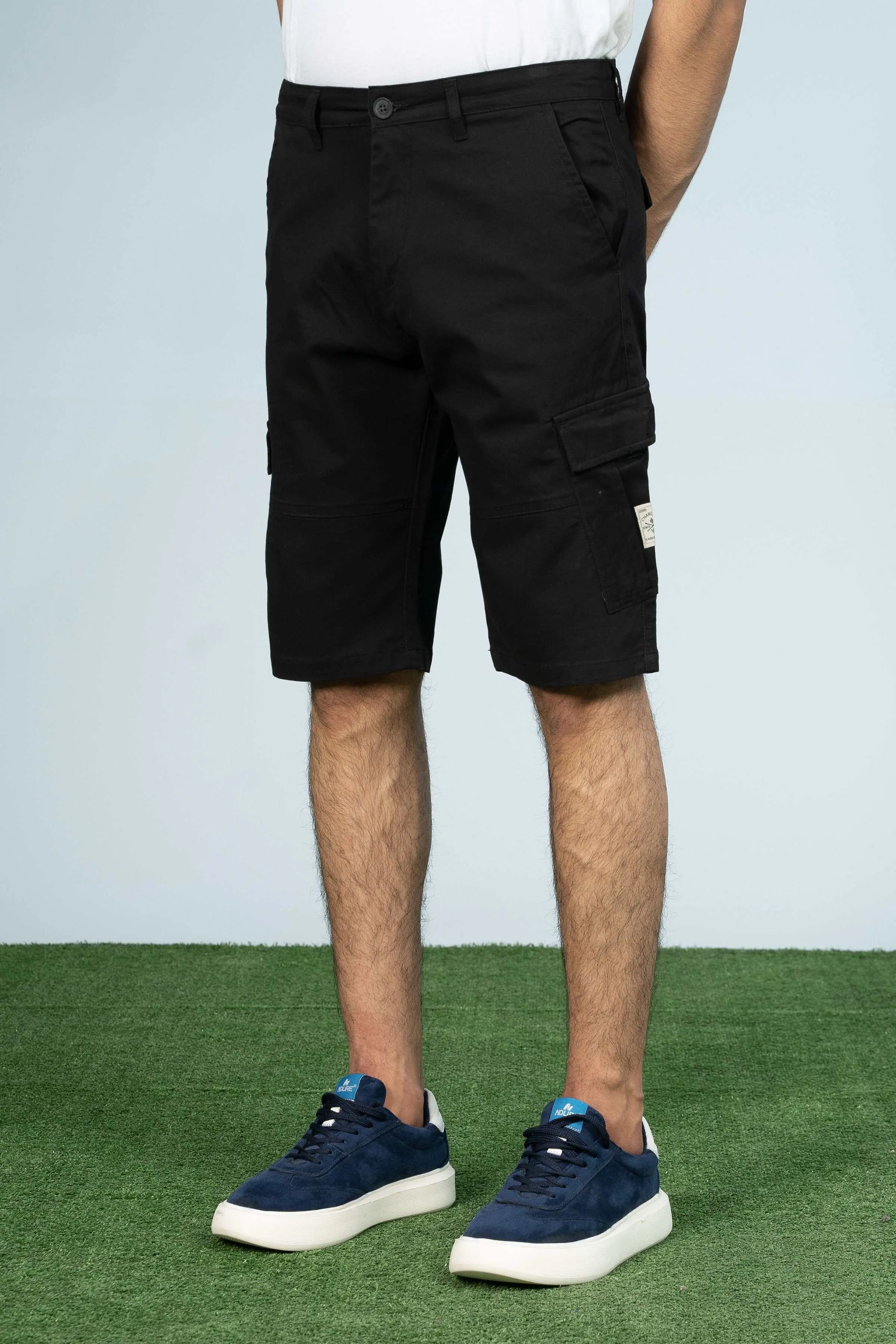 CARGO REGULAR FIT SHORTS BLACK