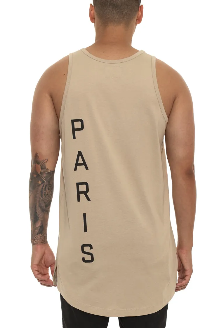 Carré Longitude Gratuit Singlet Tan