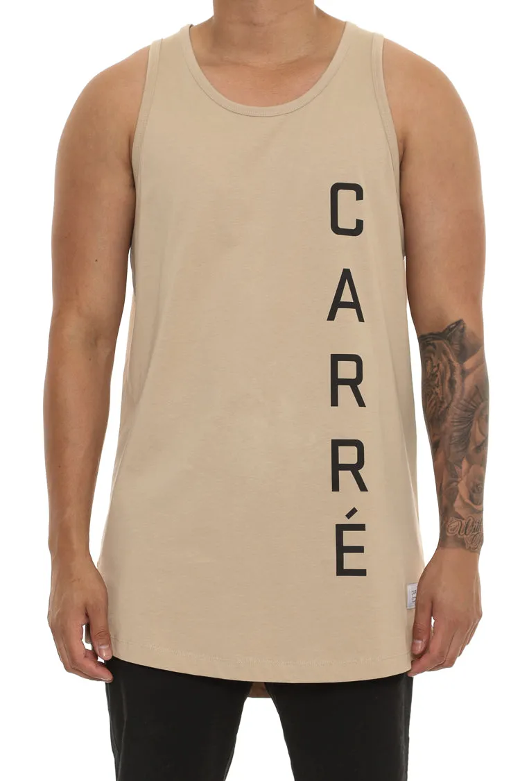 Carré Longitude Gratuit Singlet Tan