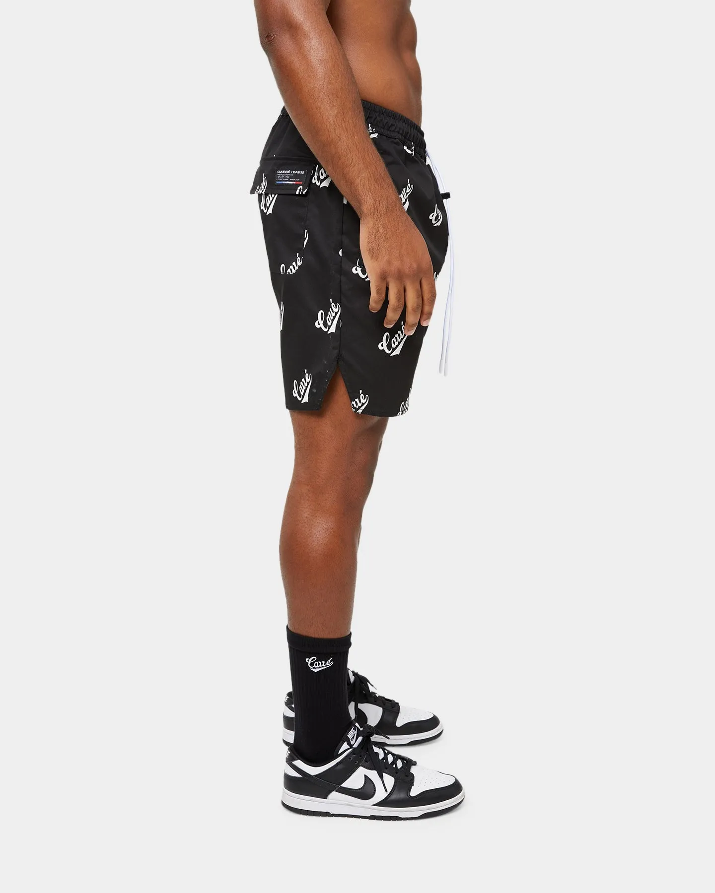 Carre Parc De Balle Repeat Logo Print Shorts Black