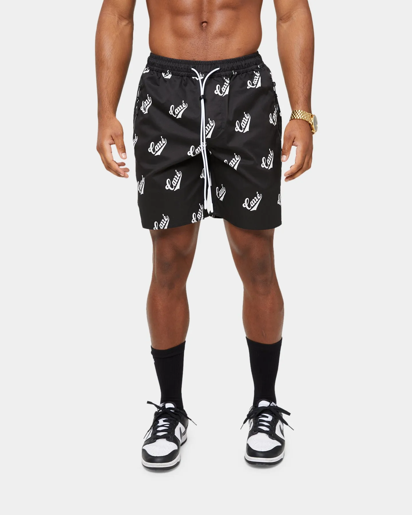 Carre Parc De Balle Repeat Logo Print Shorts Black