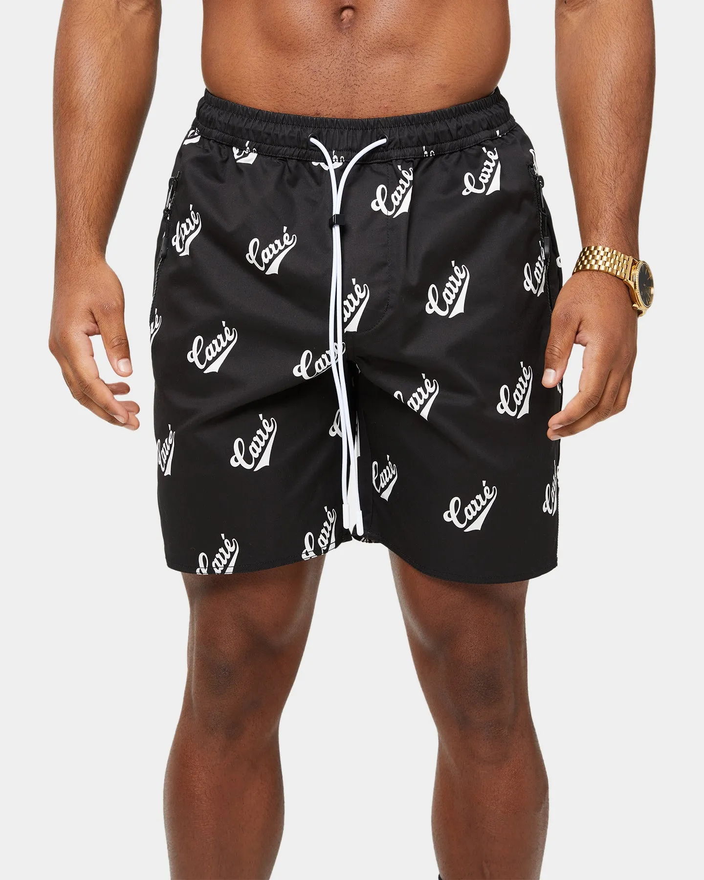 Carre Parc De Balle Repeat Logo Print Shorts Black