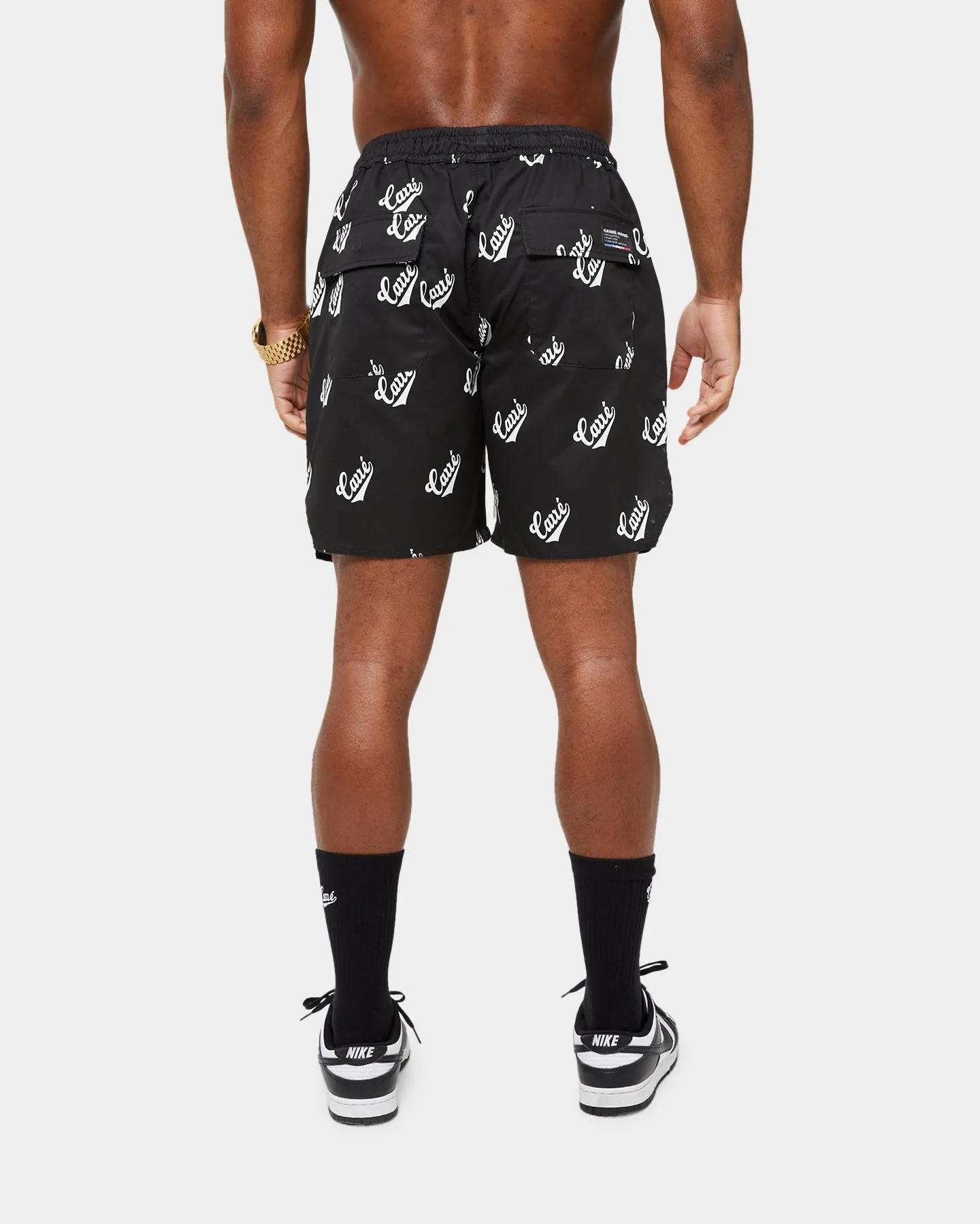 Carre Parc De Balle Repeat Logo Print Shorts Black