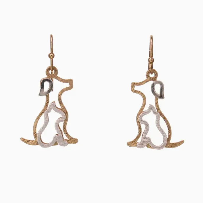 Cat And Dog Earrings