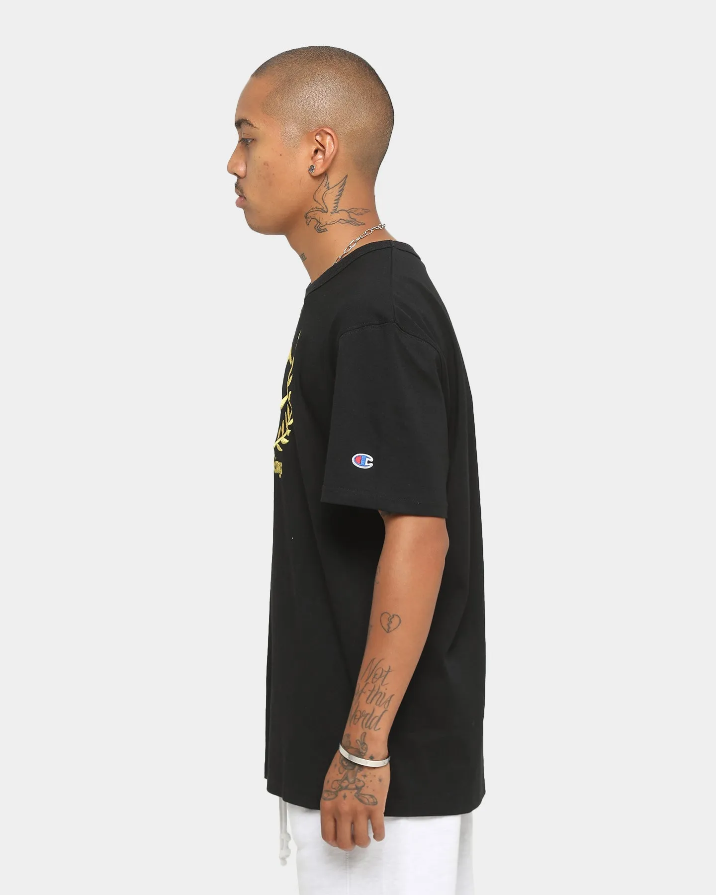 Champion Champion x Culture Kings Heritage T-Shirt Black/Gold