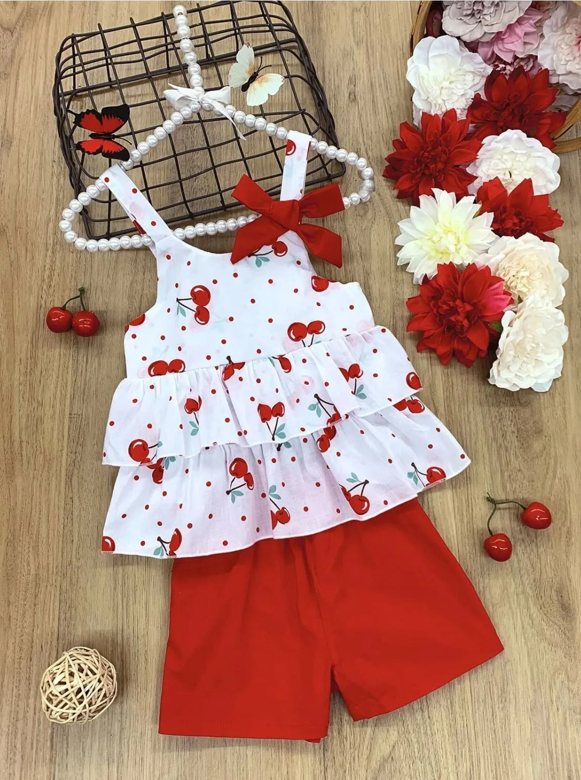 Cherry On Top Shorts Set