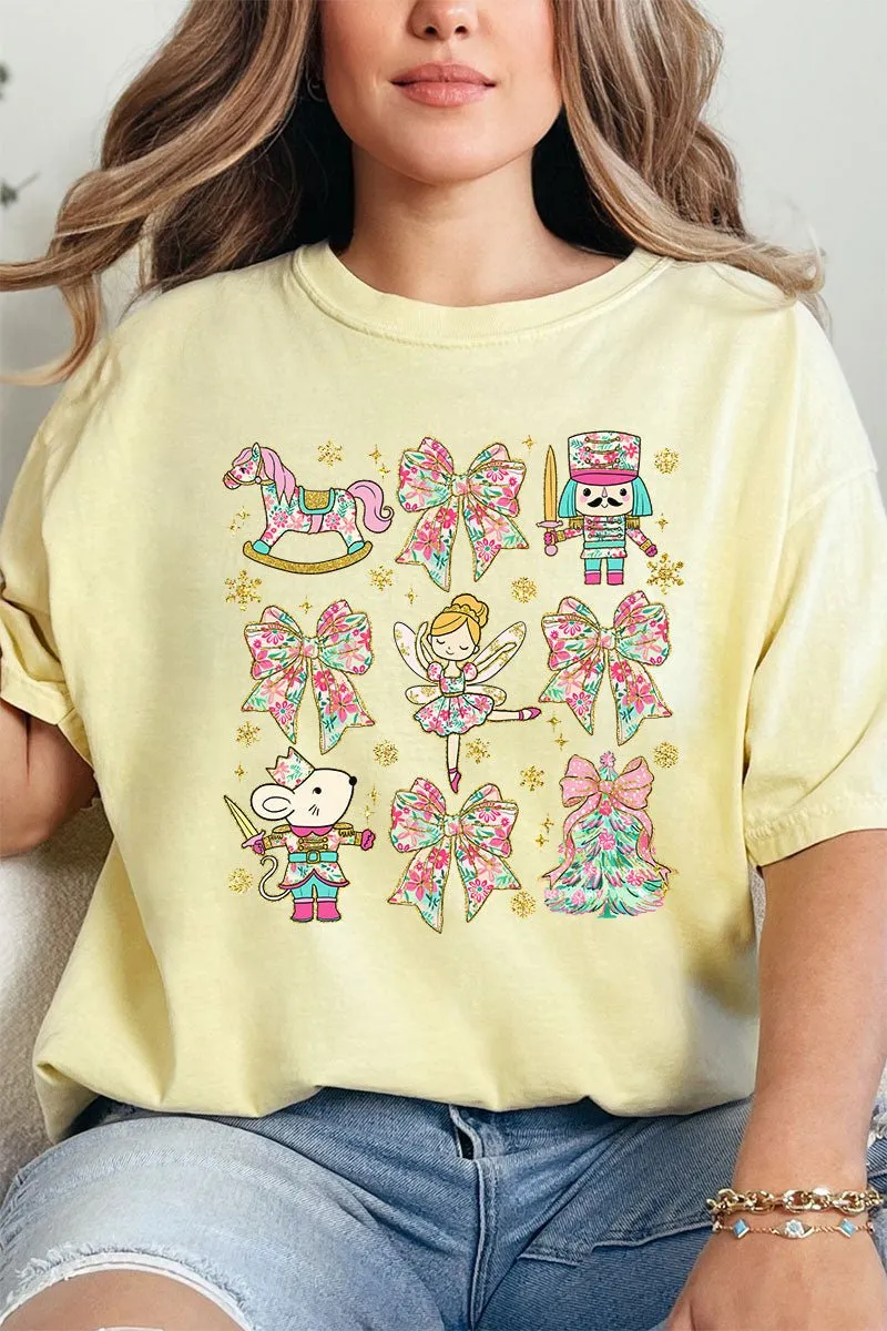 Collage Nutcracker Preppy Blossom Comfort Colors Adult Ring-Spun Cotton Tee