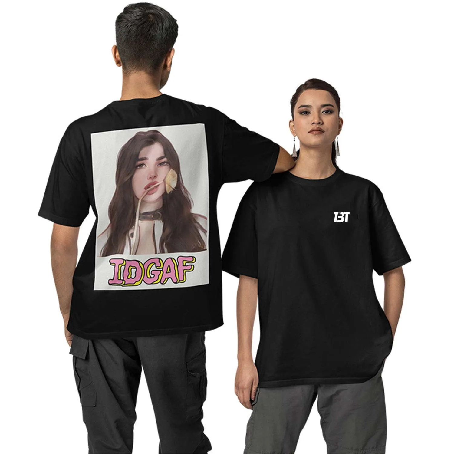 Dua Lipa Oversized T shirt - IDGAF