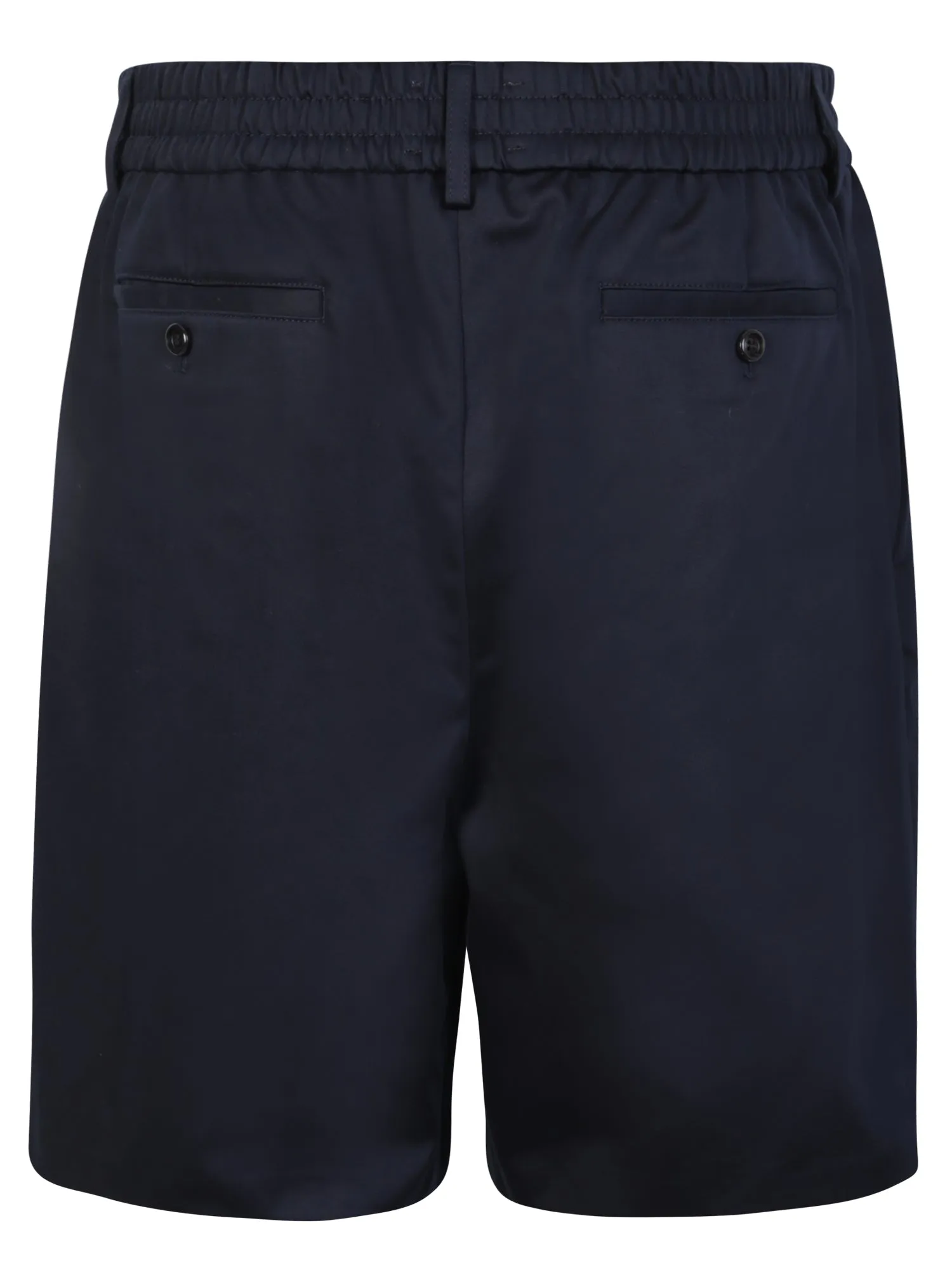 Elasticated waistband blue bermuda shorts