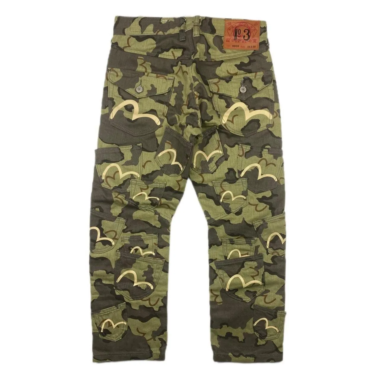 EVISU MULTI POCKET CAMO JEAN