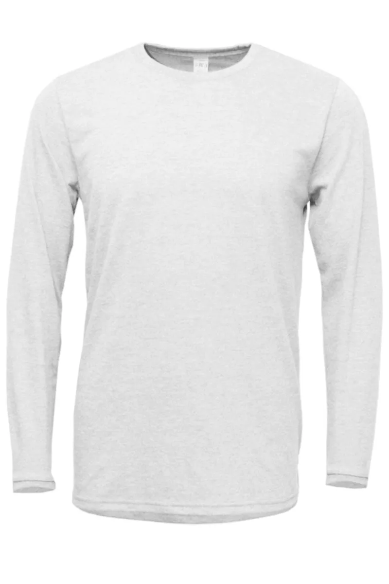 Faux Glitter Girly Ghost Adult Soft-Tek Blend Long Sleeve Tee