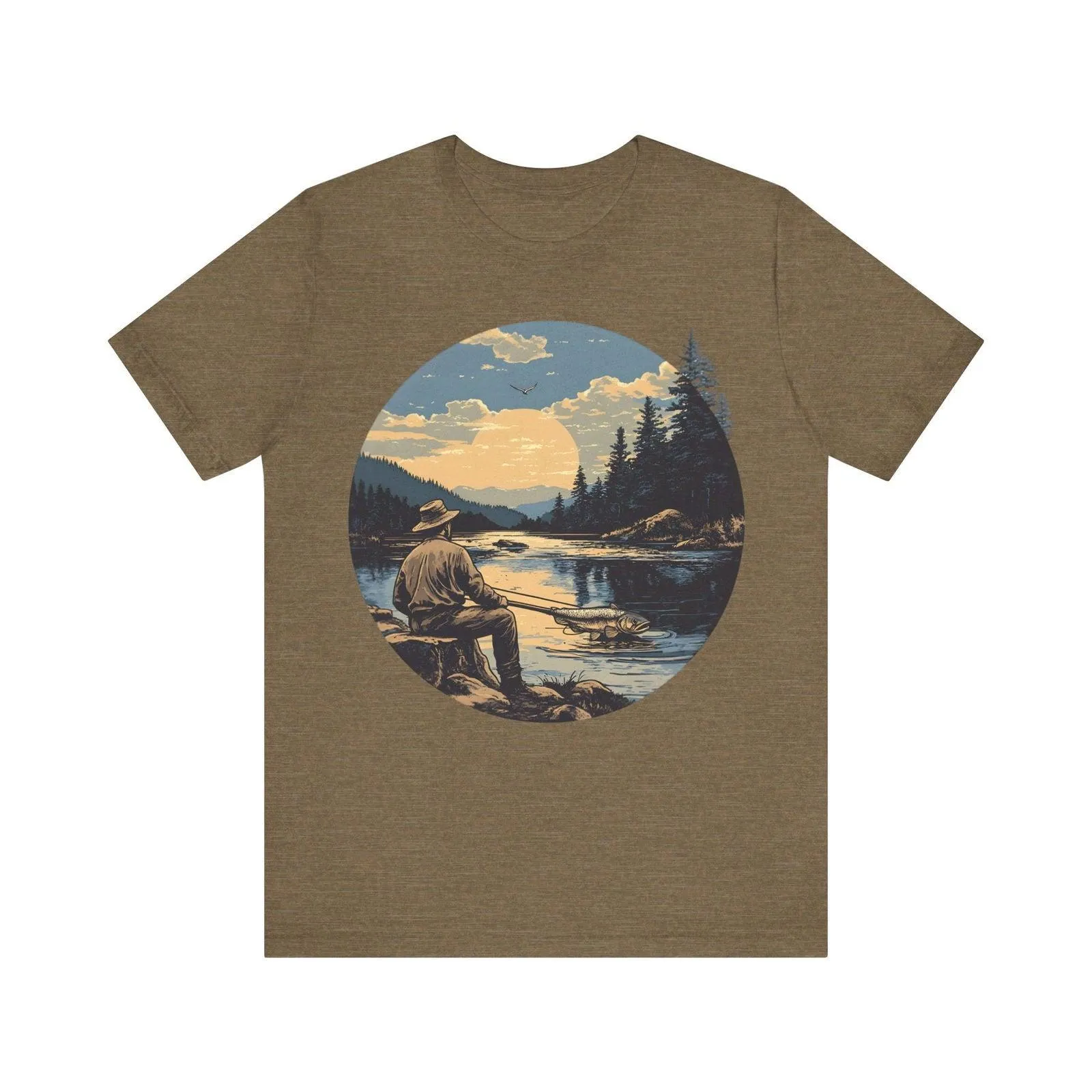 Fishing Tranquil Sunset T Shirt