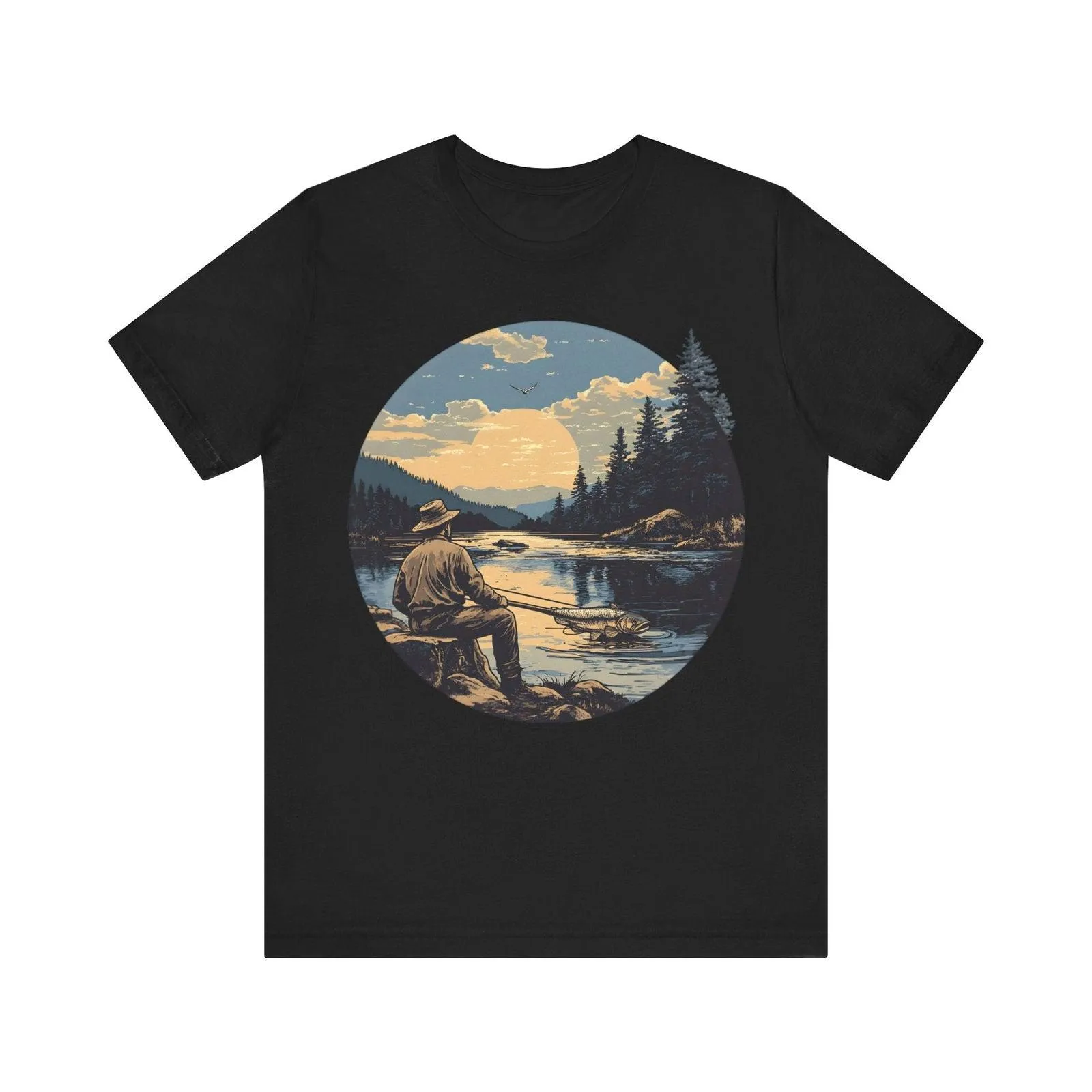 Fishing Tranquil Sunset T Shirt