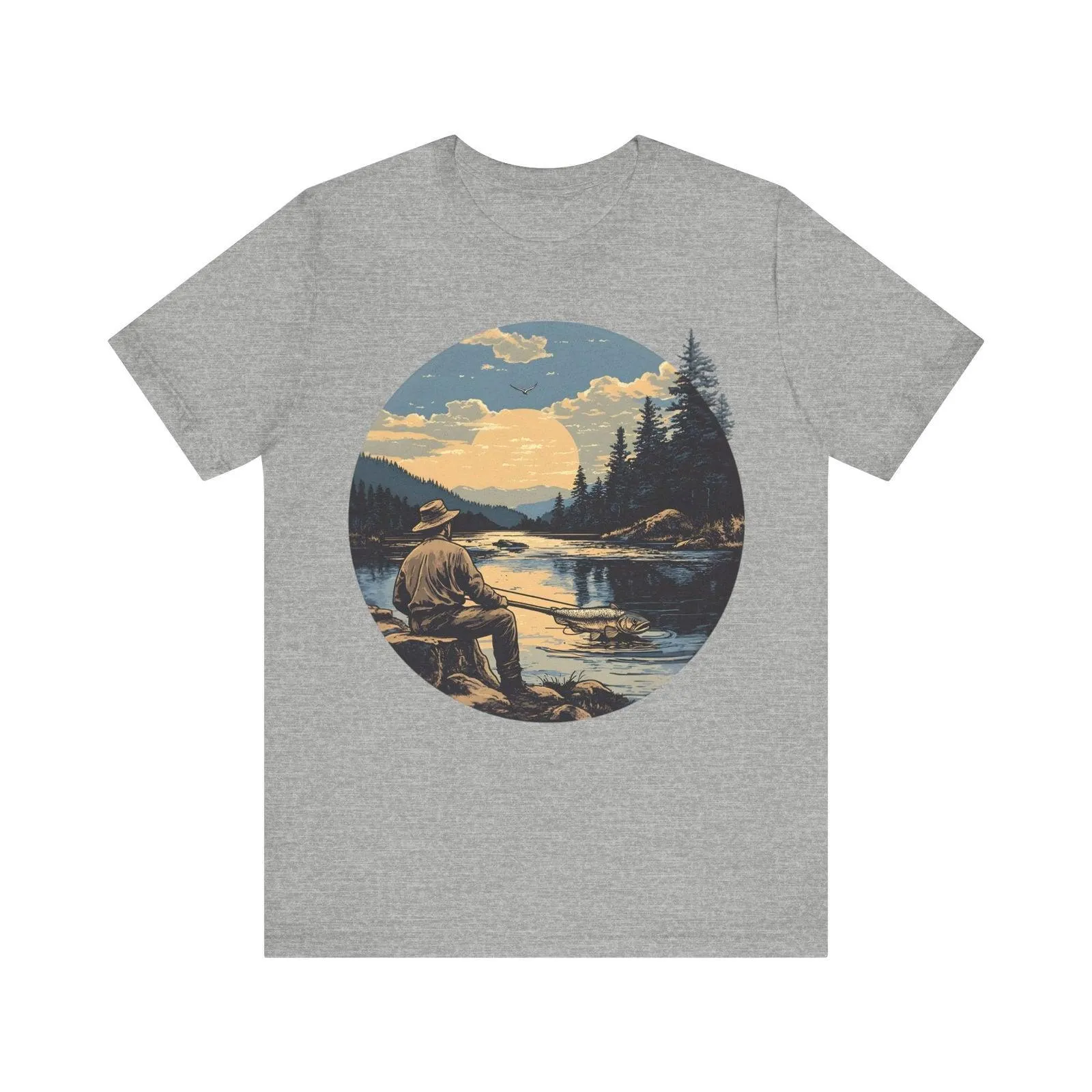 Fishing Tranquil Sunset T Shirt