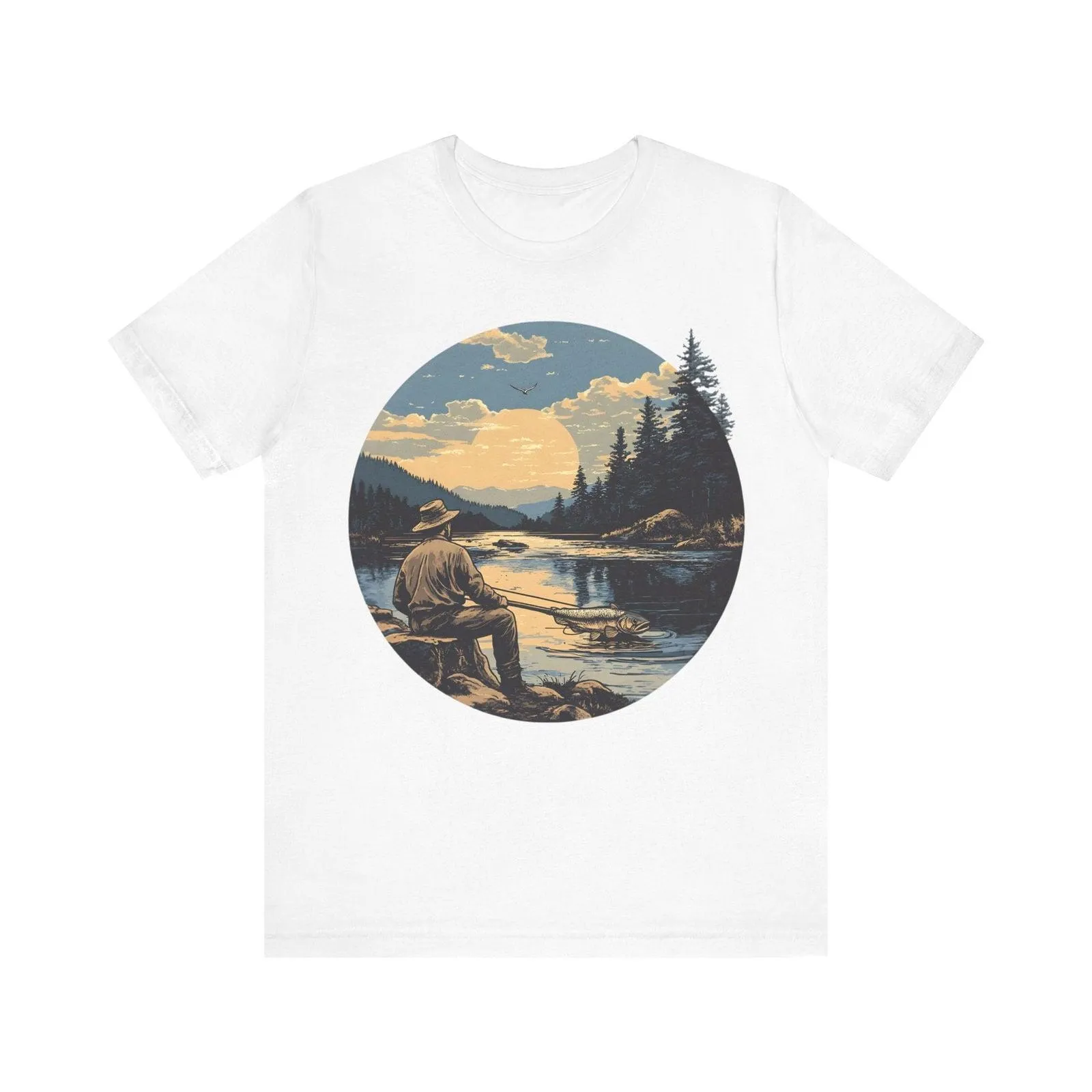 Fishing Tranquil Sunset T Shirt