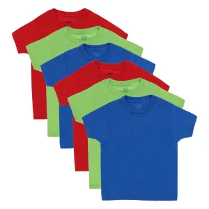 Fruit of the Loom Toddler Boy's Crewneck T-Shirt Assorted (6 Pack)