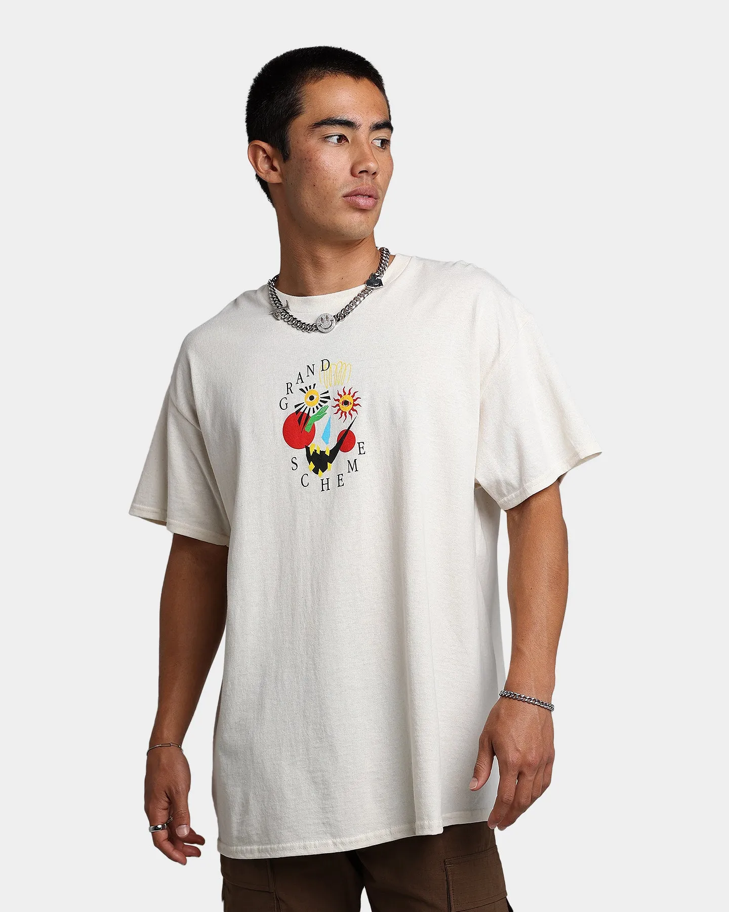 Grand Scheme Abstract T-Shirt Cream