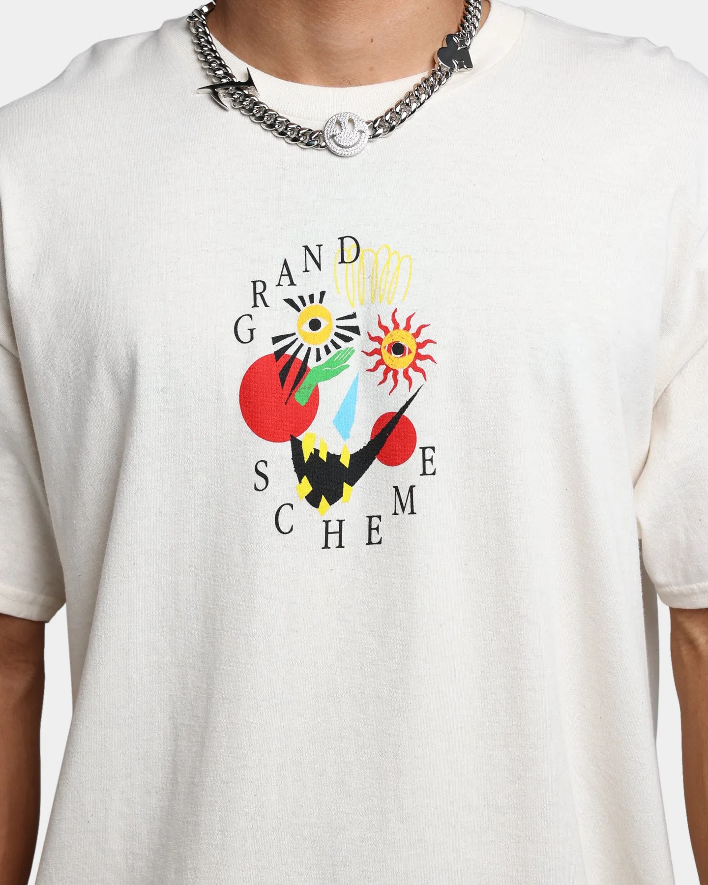 Grand Scheme Abstract T-Shirt Cream