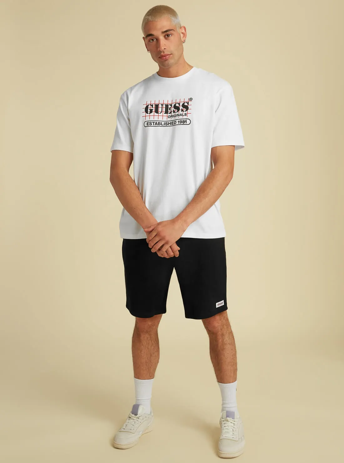 GUESS Originals Black Relaxed Fit Kit Shorts