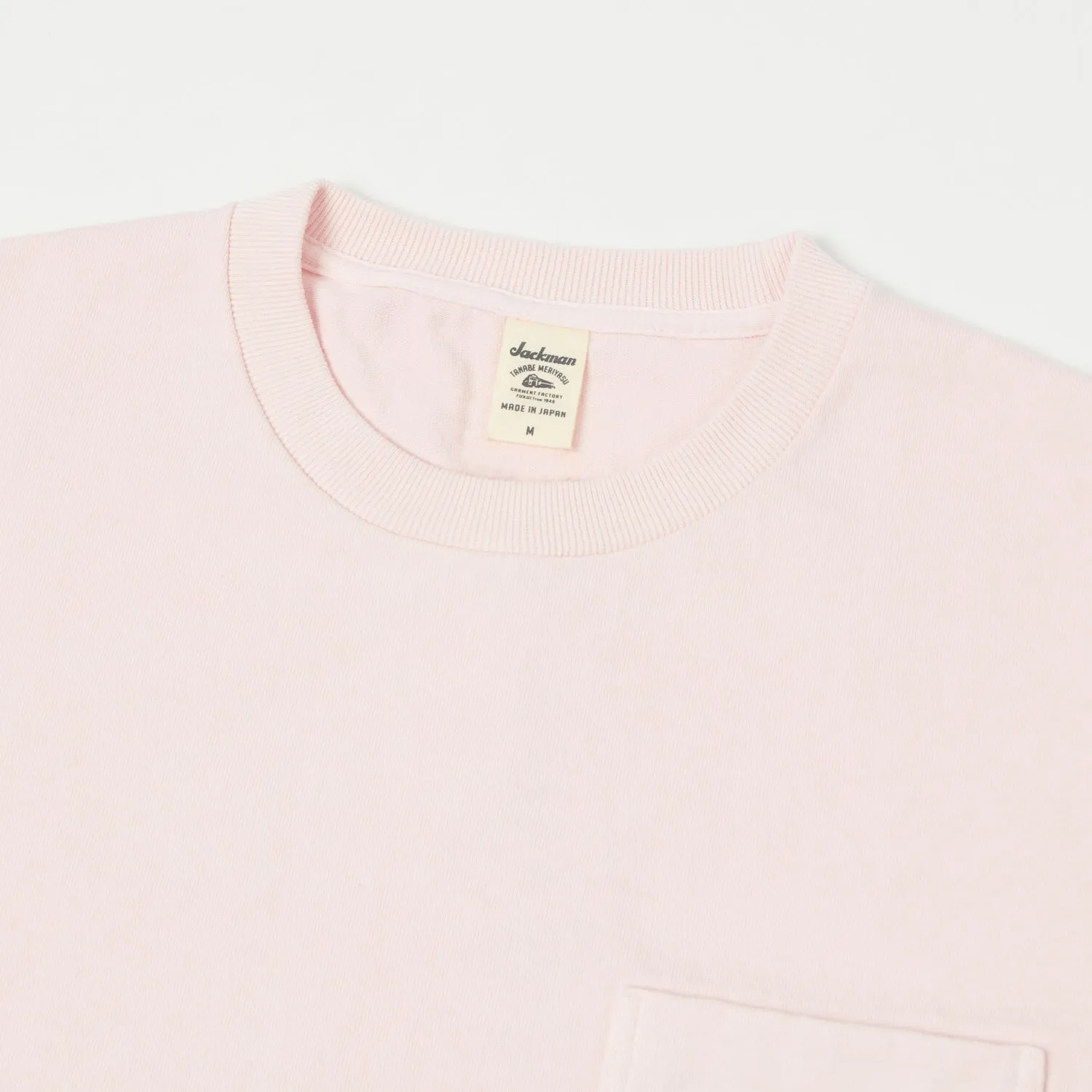 Jackman Dotsume Pocket Tee - Pale Pink