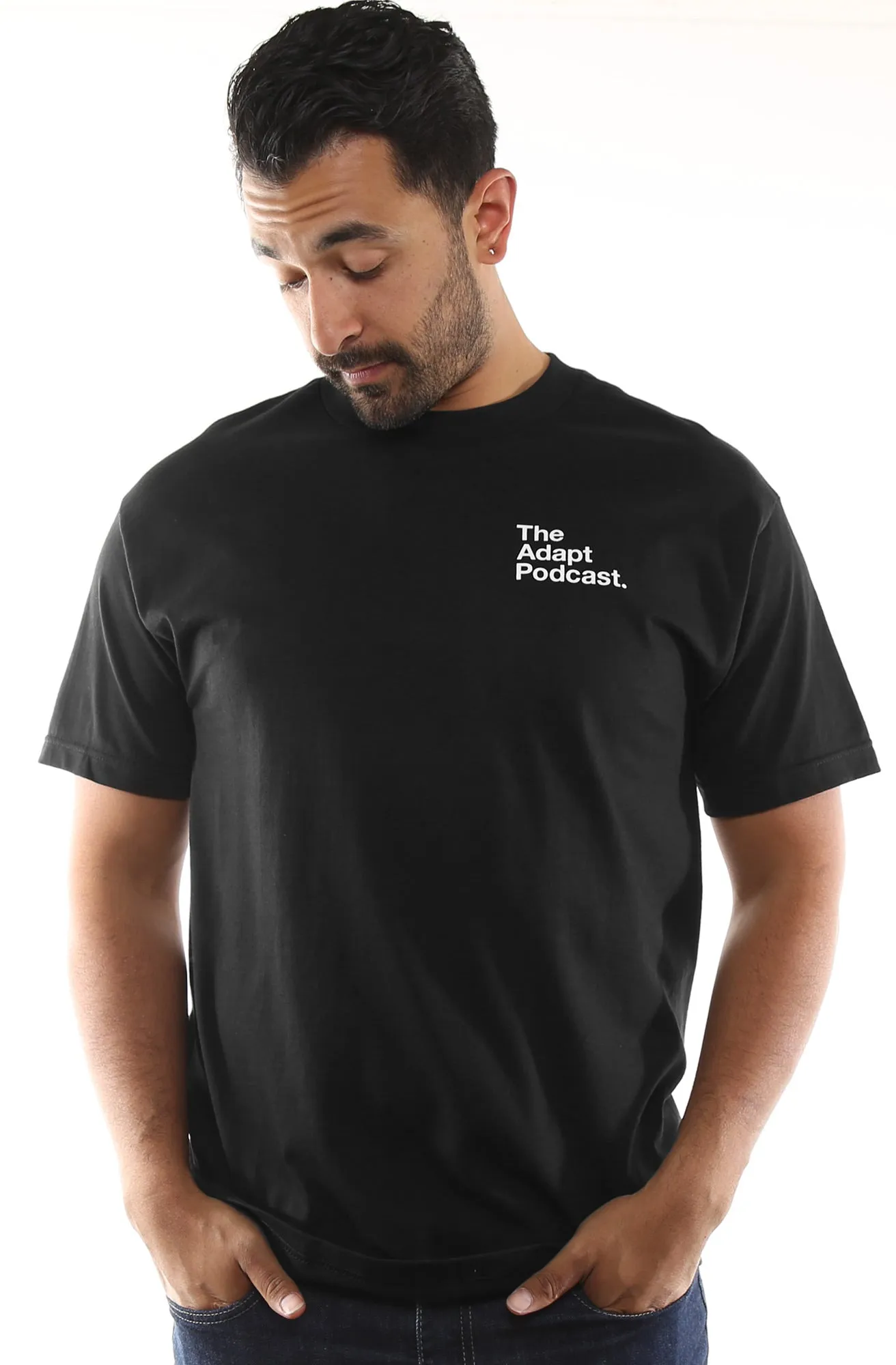 LAST CALL - The Adapt Podcast Pocket (Men's Black Tee)