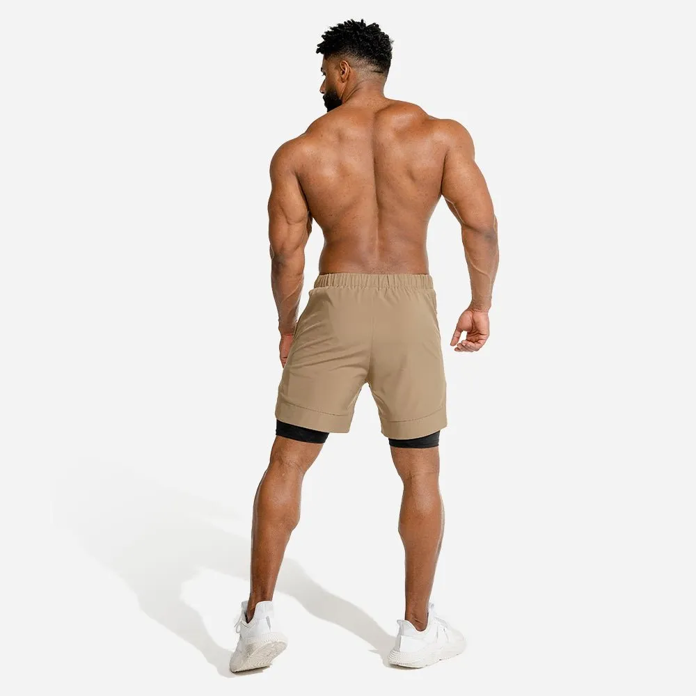 Limitless 2-in-1 Shorts - Taupe