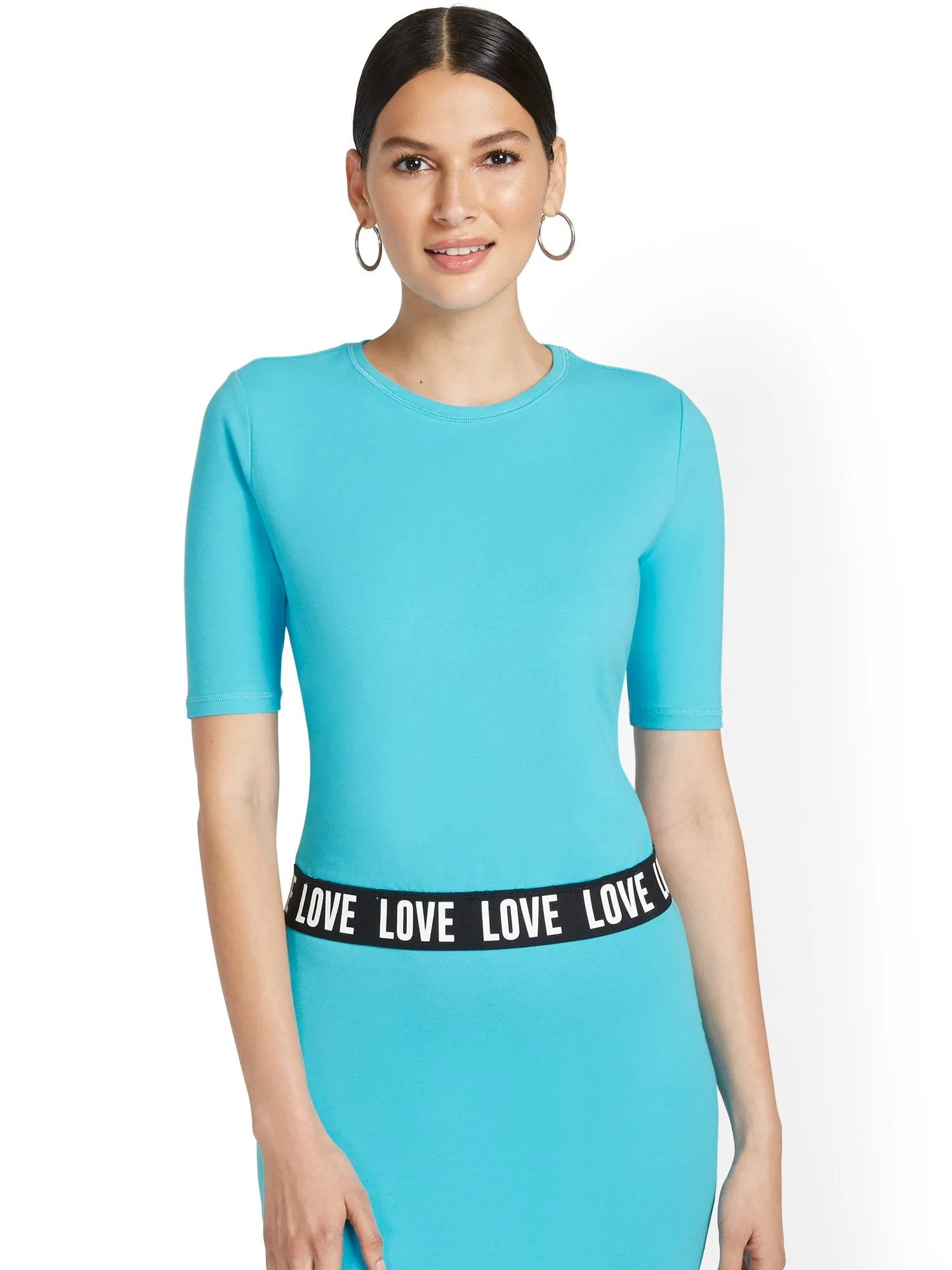 Love-Print Short-Sleeve Top - Everyday Collection