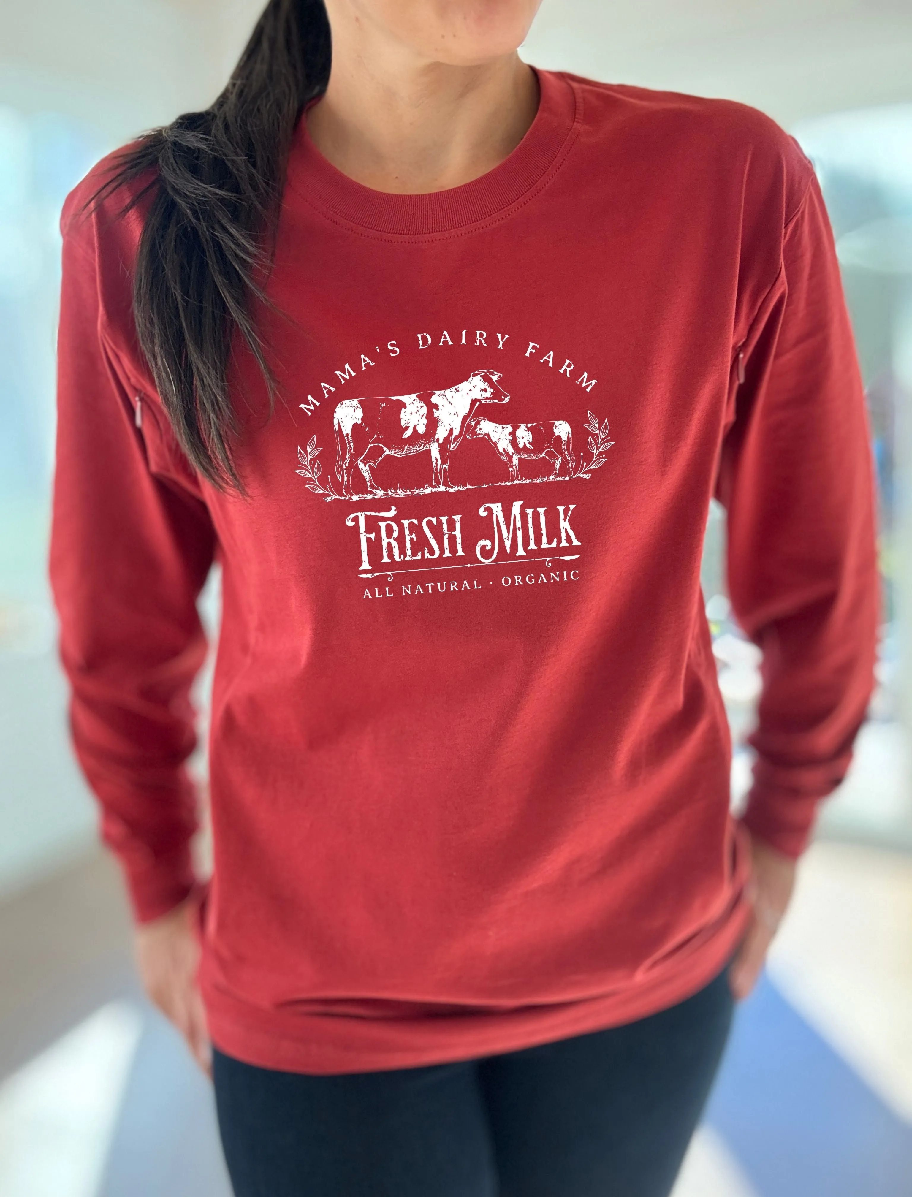 Mama Dairy Farm Long Sleeve Comfort Tee