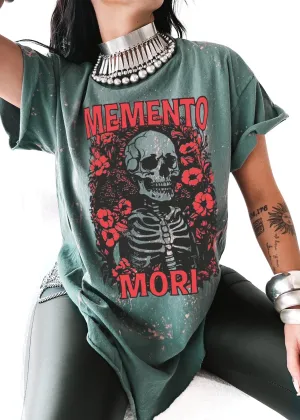 MEMENTO MORI BLEACHED OUT SIDE SLIT TEE