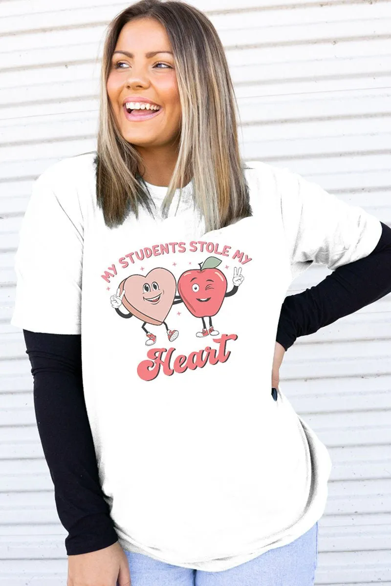 My Students Stole My Heart Adult Soft-Tek Blend T-Shirt