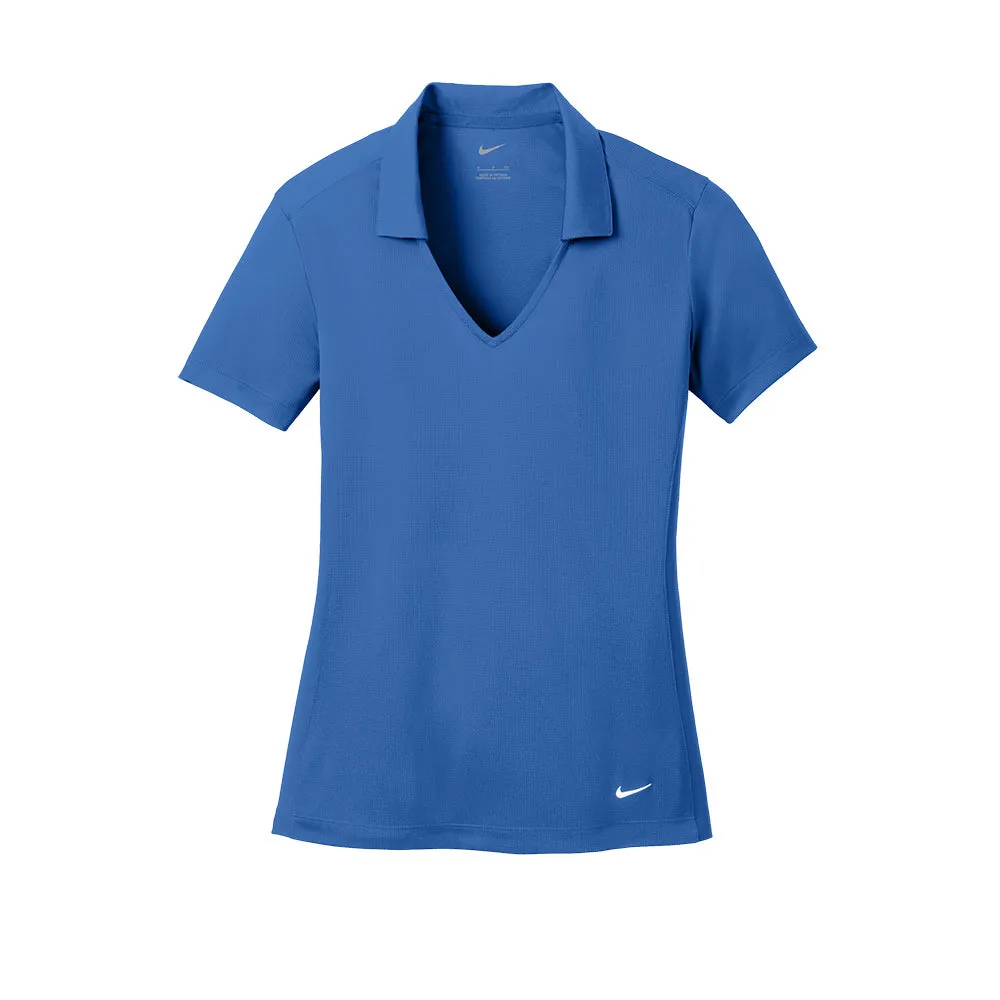 Nike Women Dri-FIT Vertical Mesh Polo - Gym Blue