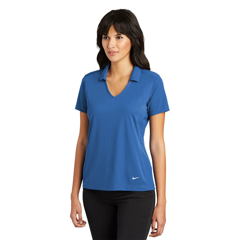 Nike Women Dri-FIT Vertical Mesh Polo - Gym Blue