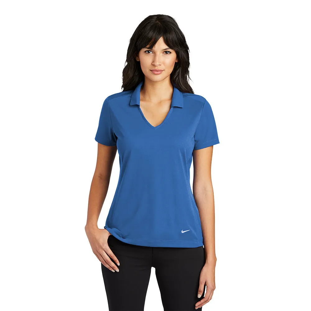 Nike Women Dri-FIT Vertical Mesh Polo - Gym Blue