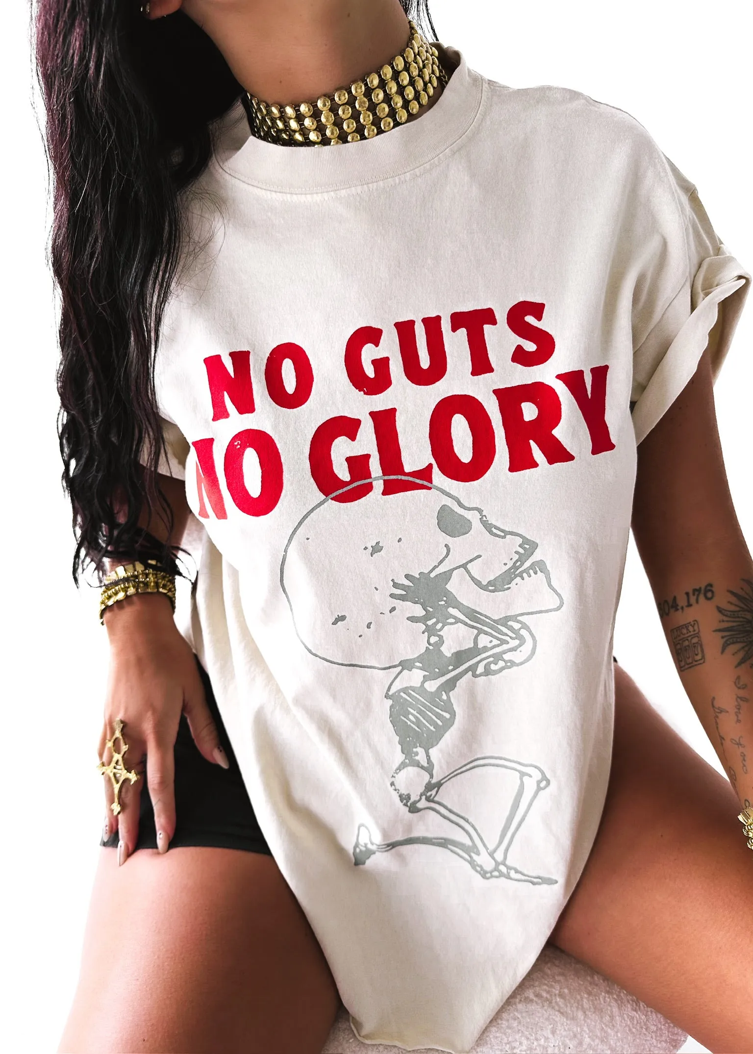 NO GUTS NO GLORY SIDE SLIT TEE