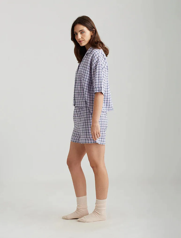 Papinelle - Seersucker Gingham Boxer PJ Set